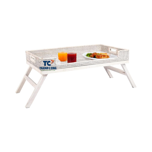 ถาดหวายสานธรรมชาติแบบพับเก็บได้ดีไซน์สวยงามทำจากเวียดนามสำหรับจัดระเบียบงานขายส่งเป็นถาดวางหวาย - Product Image 1