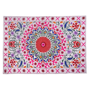 Vintage 100% algodón hecho a mano bloque impreso patrón Floral lavable absorbente boda y uso al aire libre elegante cubierta de lino de mesa - Product Image 1