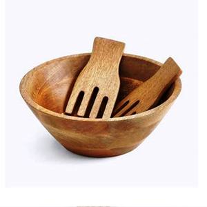 Accessoires faits à la main, ensemble de cuillères à salade en acacia, écologiques, lavables au lave-vaisselle, ustensiles à salade pour la maison et la cuisine, fabriqués en Inde - Product Image 4