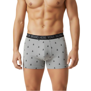 Boxers en coton imprimés numériquement à étiquette privée, boxers pour hommes avec votre logo et votre marque personnalisés, service OEM - Product Image 1