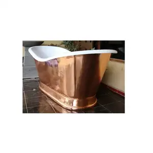 Banheira de cobre para uso doméstico e em hotel, acessório de metal para banheiros, ideal para uso em todo o mundo
