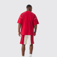 Ensemble 2 pièces homme hiver 2026 : T-shirt et short en jersey respirant à séchage rapide, imprimé uni, 100 % coton, personnalisable