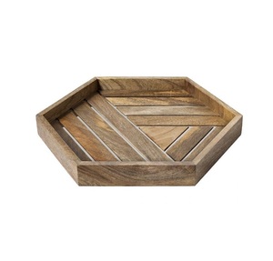 High Quality Elegant Oval Wooden Tray from Premium Wood Ideal for Serving or Displaying Decorative Items Kichtane used - Product Image 5