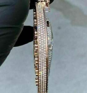 Pendentif Moissanite véritable plaqué or blanc 14 carats de 3,30 carats avec pendentif en diamant lettre personnalisée ou breloque pour les fêtes - Product Image 2