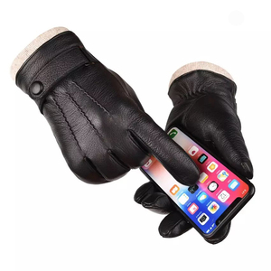 Guantes Tácticos de Cuero para Hombre, Diseño Americano, Alta Calidad, Duraderos, Cómodos, Seguros, para Ciclismo, Deportes, Invierno, Color Sólido - Product Image 1