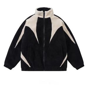 Chaqueta de Invierno Personalizada al por Mayor para Hombre, Chaqueta de Forro Polar con Cremallera, Estilo Urbano, Chaqueta Sherpa con Bordado y Parches Cálidos para Hombre - Product Image 3