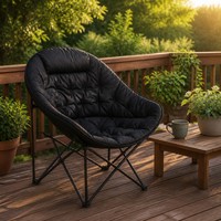 Fauteuil lune en toile avec sac de transport, dossier haut, pliable, portable, pour le camping