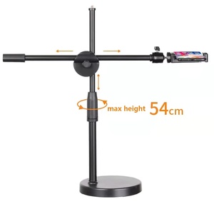 Trépied aérien Table de table Support de prise de vue Trépieds <span class=keywords><strong>avec</strong></span> support pour téléphone portable Bras de flèche pour Smartphones Photographie - Product Image 3