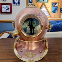 Casque de plongée Mark IV ancien personnalisé fait à la main en métal poli modèle de plongée sous-marine élégant UV nautique pour la maison
