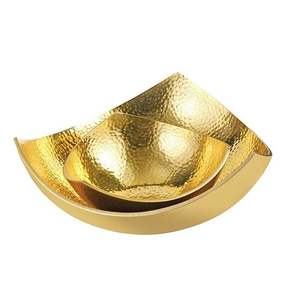 Bol à fruits décoratif de qualité supérieure, couleur or fantaisie, design feuille, pour la vente - Product Image 2