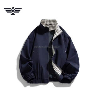 Chaqueta Cortavientos Ligera y Transpirable para Hombre, con Cuello Alto, Logotipo Personalizado, Estilo Bomber, Cierre de Cremallera, Color Liso, Estilo Urbano - Product Image 2