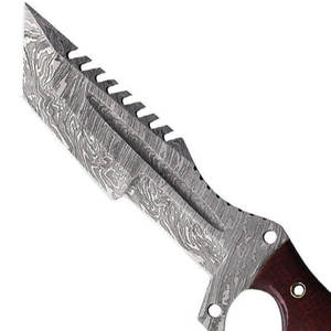 Cuchillo de Supervivencia Profesional Hecho a Mano de Acero de Damasco con Mango Resistente para Actividades al Aire Libre, Camping, Cocina y Manualidades - Product Image 6