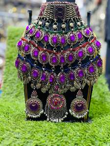 Latest Designs Wholesale Prices Afghan Kuchi Boho <b>Fine</b> <b>Jewelry</b> <b>Sets</b> Women 100% High Quality Handmade Vintage Stainless Wedding - Product Image 5