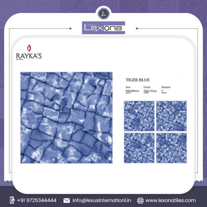Carrelage de sol en porcelaine durable 600x600 mm, aspect marbre pleine masse avec finition ultra brillante pour sol en céramique - Product Image 3