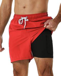 Shorts de sport décontractés pour hommes en coton 100% toile, motif uni, sublimation, vêtements décontractés pour le sport en plein air, directement de l'usine - Product Image 3
