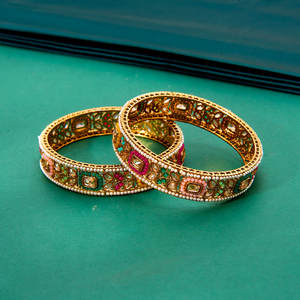 Classic Antique Artificial Mehndi Plated Bangles <b>Fashion</b> <b>Jewellery</b> Wholesalers in India - Product Image 1