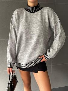 Chic Vintage Winter Casual Abrigo de mujer Estilo de suéter elegante - Product Image 4