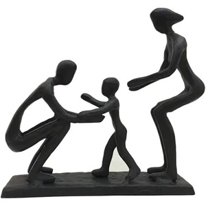 Sculptures de couples en métal fiables et élégantes rehaussent les espaces intérieurs en ajoutant de la sophistication, de la texture et de la profondeur visuelle. - Product Image 2