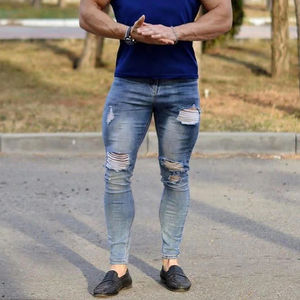 Jeans Men Pants Casual Cotton <b>Denim</b> <b>Trousers</b> Multi Pocket Cargo Jeans Men Add logo New Fashion <b>Denim</b> Customize - Product Image 5