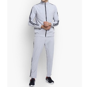 Neuestes Design Langarm-Reiß verschluss jacke Sportswear Set Gym Fitness Trainings anzug <span class=keywords><strong>2</strong></span>-teiliges Set für Herren Baumwolle Slim-Fit Herren - Product Image 1