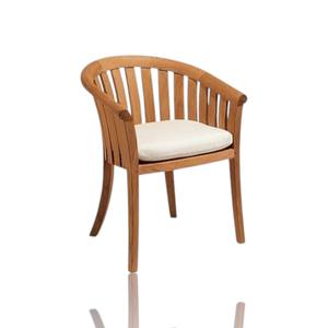 Sillón de comedor redondeado de Exterior francés - Product Image 1