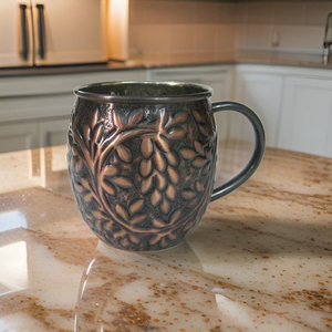 Antiguo en relieve Vintage estilo inglés antigüedades Stock especialista puro cobre sólido Moscú mula beber taza tazas de cerámica - Product Image 5