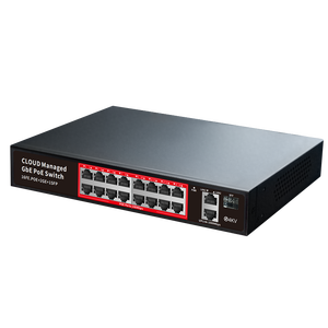 สวิตช์ PoE แบบคลาวด์อัจฉริยะ 16 พอร์ต 100Mbps + 2 พอร์ต Gigabit Uplink + 1 พอร์ต <span class=keywords><strong>SFP</strong></span> สำหรับกล้องวงจรปิด <span class=keywords><strong>Hikvision</strong></span> - Product Image 5