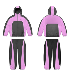 Chaqueta Cortavientos Personalizada de Invierno con Media Cremallera para Hombre, Transpirable, Ligera, de Poliéster/Algodón, con Capucha, Resistente al Viento - Product Image 4