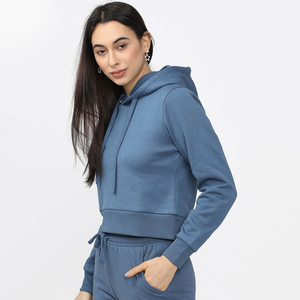 Sudadera con Capucha Corta para Mujer, Ligera, Informal, para Otoño/Invierno, con Logotipo Personalizado de Alta Calidad - Product Image 3