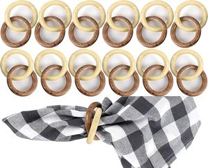 Double rond de serviette Grande décoration de table pour les mariages, les fêtes et les repas de tous les jours Forme de papillon en bois de manguier et en papier pour les saisons de printemps - Product Image 5