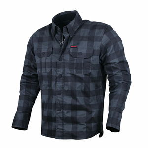 Chemise de motard pour homme respirante en % coton personnalisable, multi-poches, en flanelle, entièrement imprimée par sublimation - Product Image 1