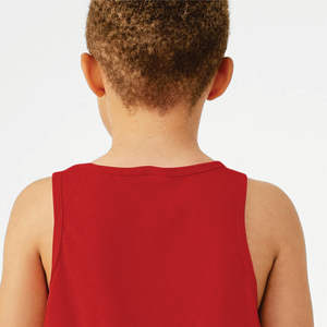 Unisex 100% Airlume peinado anillo hilado algodón Sideseamed venta al por menor ajuste 4,2 oz rojo juvenil Jersey tanque verano sin mangas tanque liso - Product Image 6