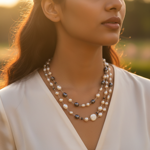 Collier de perles multicolores pour femmes - Product Image 2