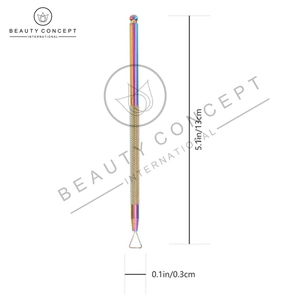 Ergonomic Dual-ended Triangular <b>Cuticle</b> Pusher Professional Titanium <b>Tool</b> for Nail Care Grooming Nail Gel Remover Eco-Friendly - Product Image 2