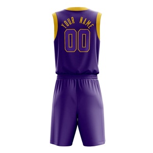 Uniformes de basket-ball sans manches pour jeunes pour l'entraînement sportif 100% polyester évacuation de l'humidité séchage rapide uniforme respirant - Product Image 3
