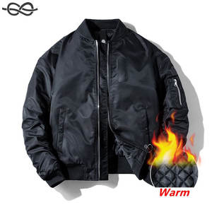 Veste bombardier classique pour hommes automne et hiver à manches longues manteau de pilote de vol épais Style Baseball coupe-vent Couple décontracté - Product Image 5