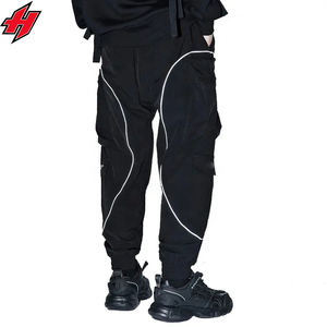 Pantalones Cargo de trabajo para hombre con bolsillos laterales Pantalones de moda para hombre Pantalones Cargo azules cielo informales de ajuste regular - Product Image 2