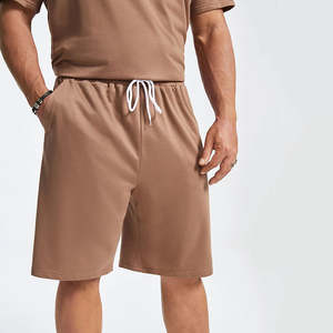 Ensemble t-shirt et short pour hommes personnalisés 100% coton biologique surdimensionné col rond t-shirt à épaules tombantes survêtement de haute qualité pour hommes - Product Image 5