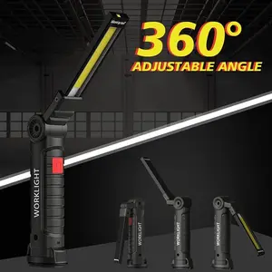 Rechargeable Magnetic LED Work Light 360 Degree Rotatable Handheld Flashlight For Bright And Versatile Illumination