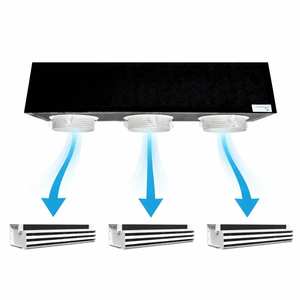 Kit Completo de Plenum para Sistemas HVAC de 3 Zonas con Conducto de 300 mm de Longitud en Poliuretano Expandido y 3 Ranuras Ocultas - Product Image 1