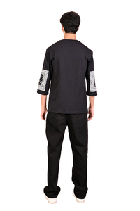 100% camisetas de algodón satinado de primera calidad para hombre, camisetas de manga larga de secado rápido con cuello en V y cuello de Polo, estampado en relieve de logotipo personalizado, ODM de alta calidad - Product Image 4