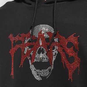 Pull à capuche à manches longues avec strass pour hommes, respirant et confortable, pull à capuche avec strass pour hommes en gros - Product Image 6