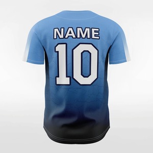 Maillot de baseball personnalisé à manches courtes, impression sublimée, évacuation de l'humidité, respirant, 100% polyester, protection UV, unisexe, pour équipe - Product Image 5