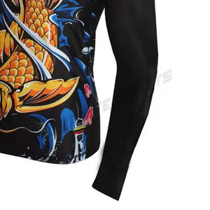 Rash Guard de qualité supérieure OEM pour hommes, imprimé par sublimation, en spandex, pour la salle de sport, le fitness, le surf, la plongée, chemises de compression - Product Image 5
