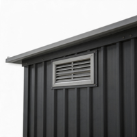 Abri de rangement pour outils en acier d'extérieur |   Armoire de rangement de jardin en métal résistant aux intempéries avec portes verrouillables pour cour, jardin et terrasse