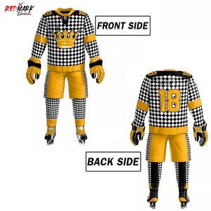 Conjuntos cómodos de ropa deportiva de uniforme de hockey sobre hielo para adultos nuevos con impresión por sublimación - Product Image 5