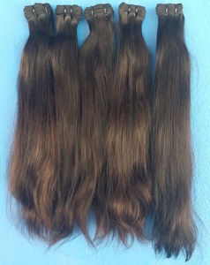 ผมต่อจากผมมนุษย์ผมชาวอินเดียเรียแบบตรงนุ่มสองชั้นคุณภาพสูง - Product Image 4