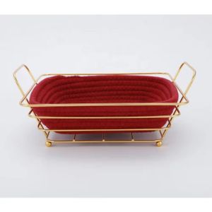 Durable Multi-Functional Metal Iron Wire <b>Storage</b> Basket Stylish Home & Kitchen Fruit Basket Premium Decorative Organizer - Product Image 3