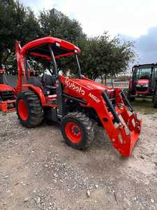 รถแทรกเตอร์คูโบต้า M62 แบบมีล้อตักดินและตักหลังขุด ขับเคลื่อน 4 ล้อ สีแดง เครื่องยนต์ดีเซล สำหรับงานเกษตร กำลัง 60 แรงม้า ผลิตภาพสูง - Product Image 1