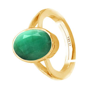 NOVAMART Fine Certified Oval-Cut Natural <b>Emerald</b> Panna Gemstone <b>Rings</b> for Everyday Wear Wholesale Export - Product Image 2